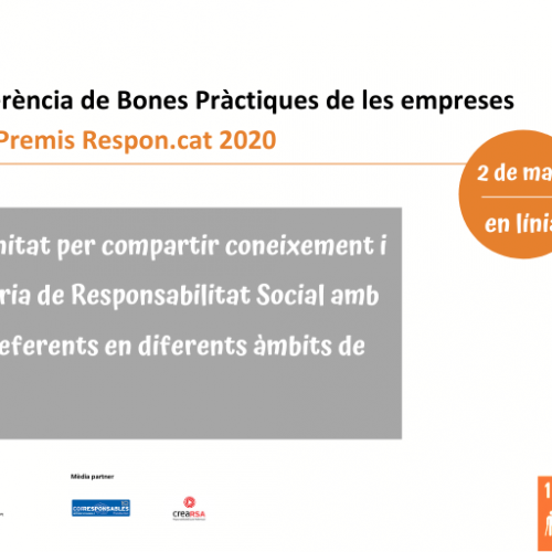 2 de MARÇ – Jornada virtual de Transferència de Bones Pràctiques de les empreses guanyadores dels Premis Respon.cat 2020