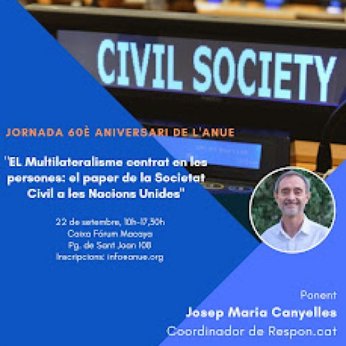 Respon.cat participarà a la taula rodona sobre “Mobilització dels agents socials en el foment dels ODS” amb motiu dels 60 anys de l’@ANUE_ONU