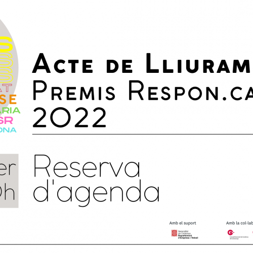 RESERVA DE AGENDA | 24 enero Acto de entrega de los Premios Respon.cat 2022